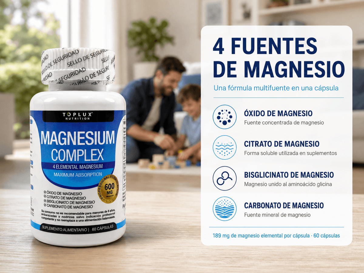 600 mg de magnesio por cápsula
