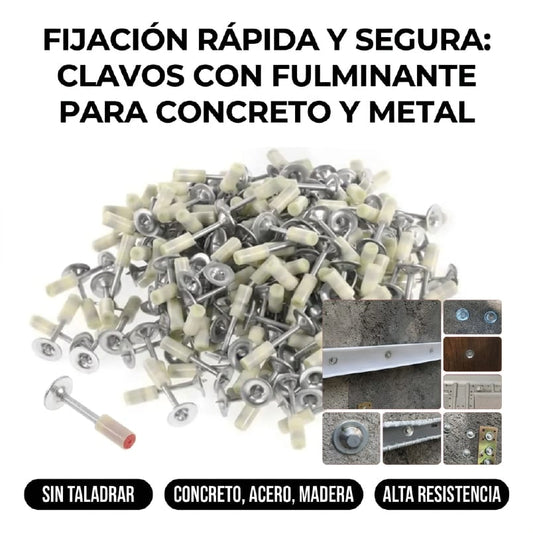 Clavos de acción directa con fulminante para concreto y metal
