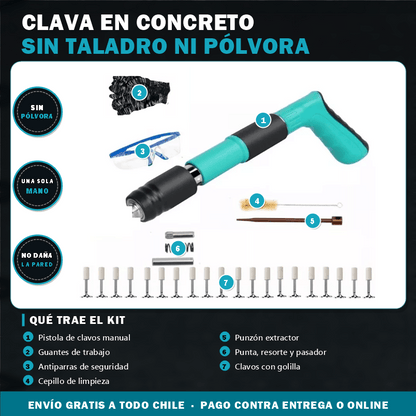 PISTOLA DE FIJACIÓN DE CLAVOS