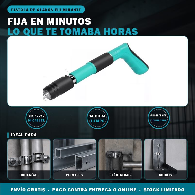 PISTOLA DE FIJACIÓN DE CLAVOS
